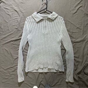 Banana Republic Light Gray Knit Sweater